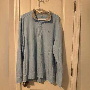 Vineyard Vines Men's Sky Blue 1/4 Zip-Up